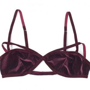 LONELY LINGERIE Soft Cup, Burgundy Velvet, 32C